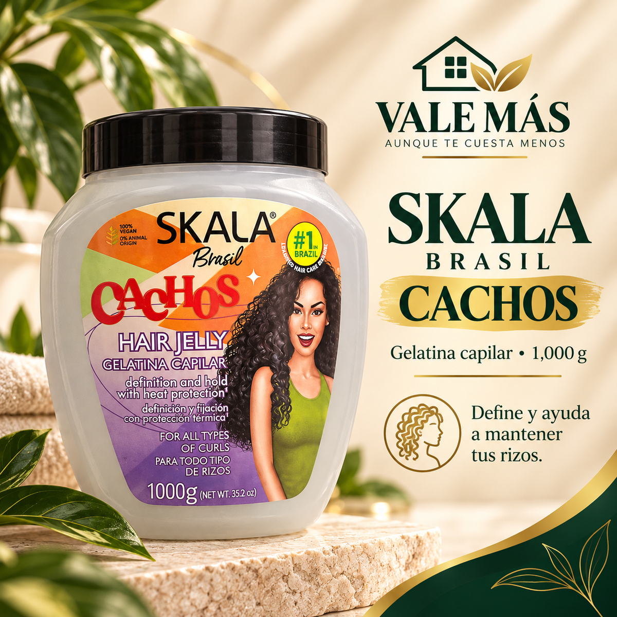Skala Brasil Cachos Hair Jelly Gelatina Capilar 1000 g