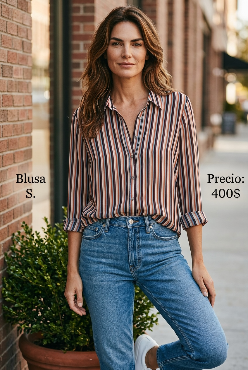 Blusa de Rayas Multicolor - PRELOVED