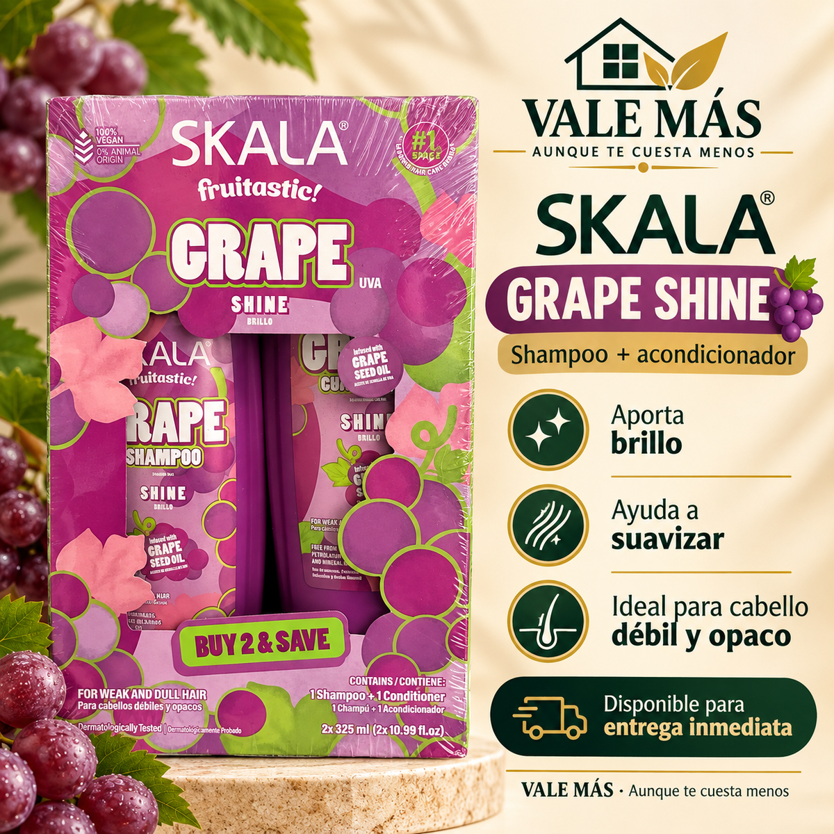 Skala Fruitastic Grape Shine Shampoo + Acondicionador Pack