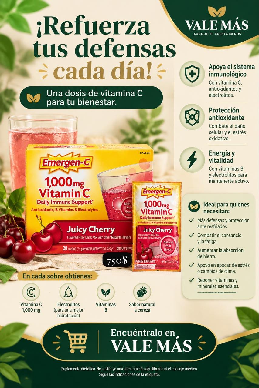 Emergen-C Vitamin C 1000 mg – Juicy Cherry