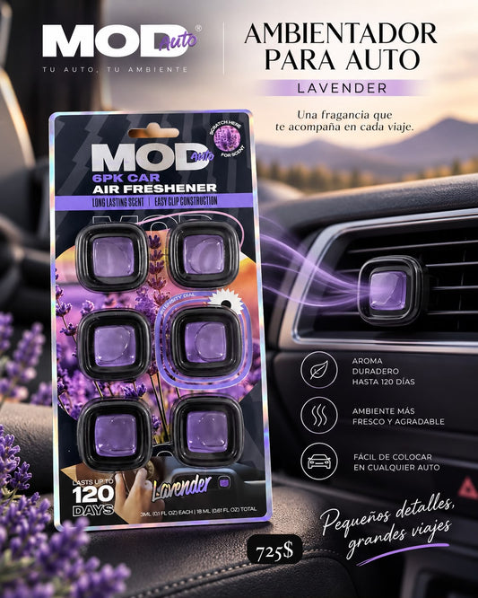 MOD Auto Air Freshener 6 Pack – Lavender - Ambientador para auto