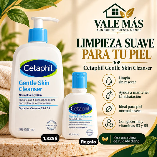 Cetaphil Gentle Skin Cleanser 20 oz + regalo 4 oz