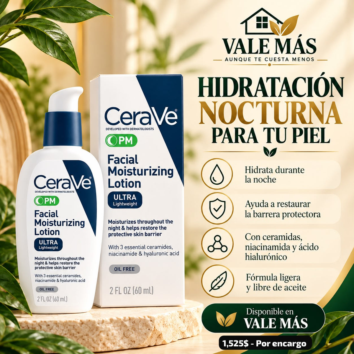 CeraVe PM Facial Moisturizing Lotion 2 oz