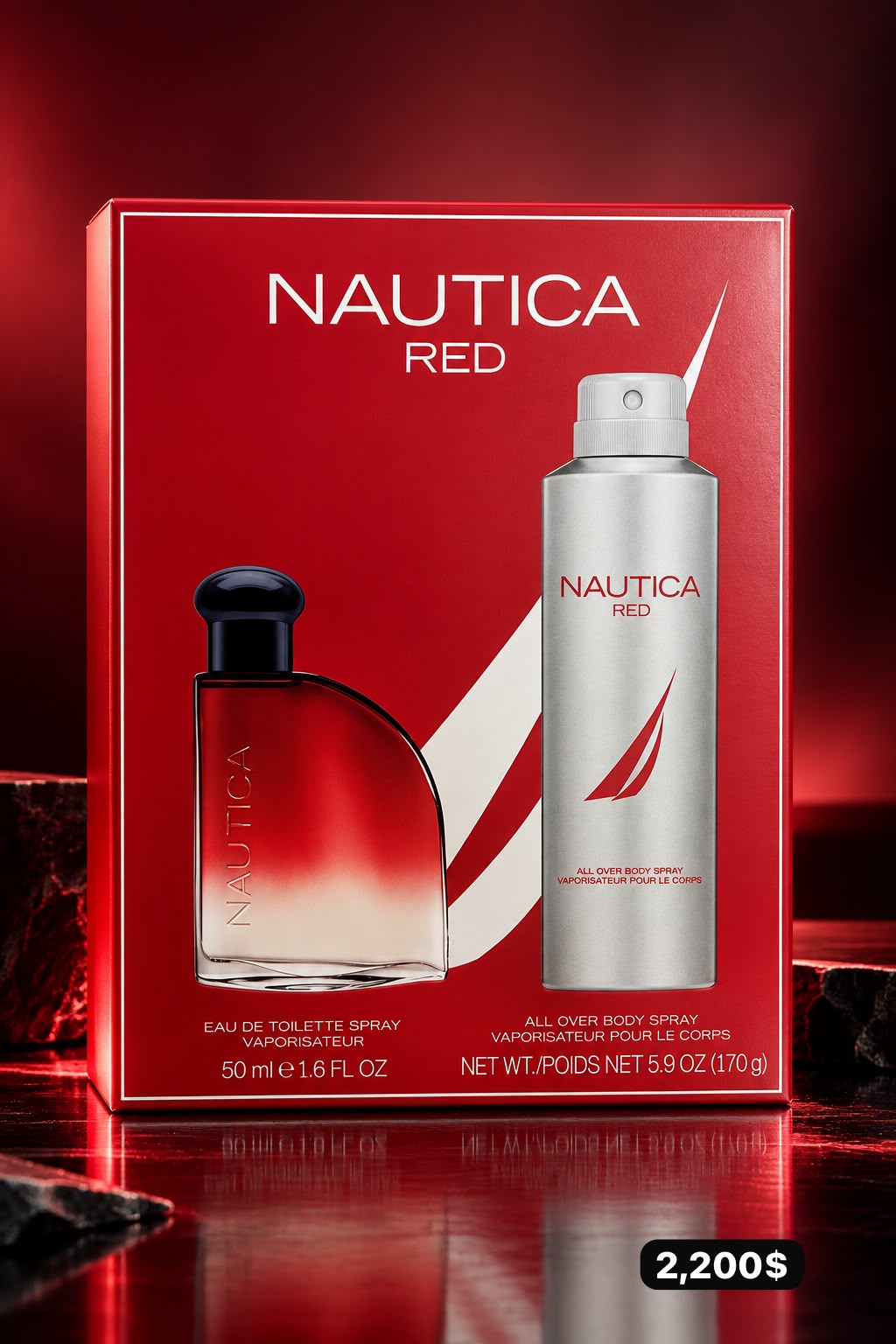 Nautica Red Set Eau de Toilette 50 ml + Body Spray