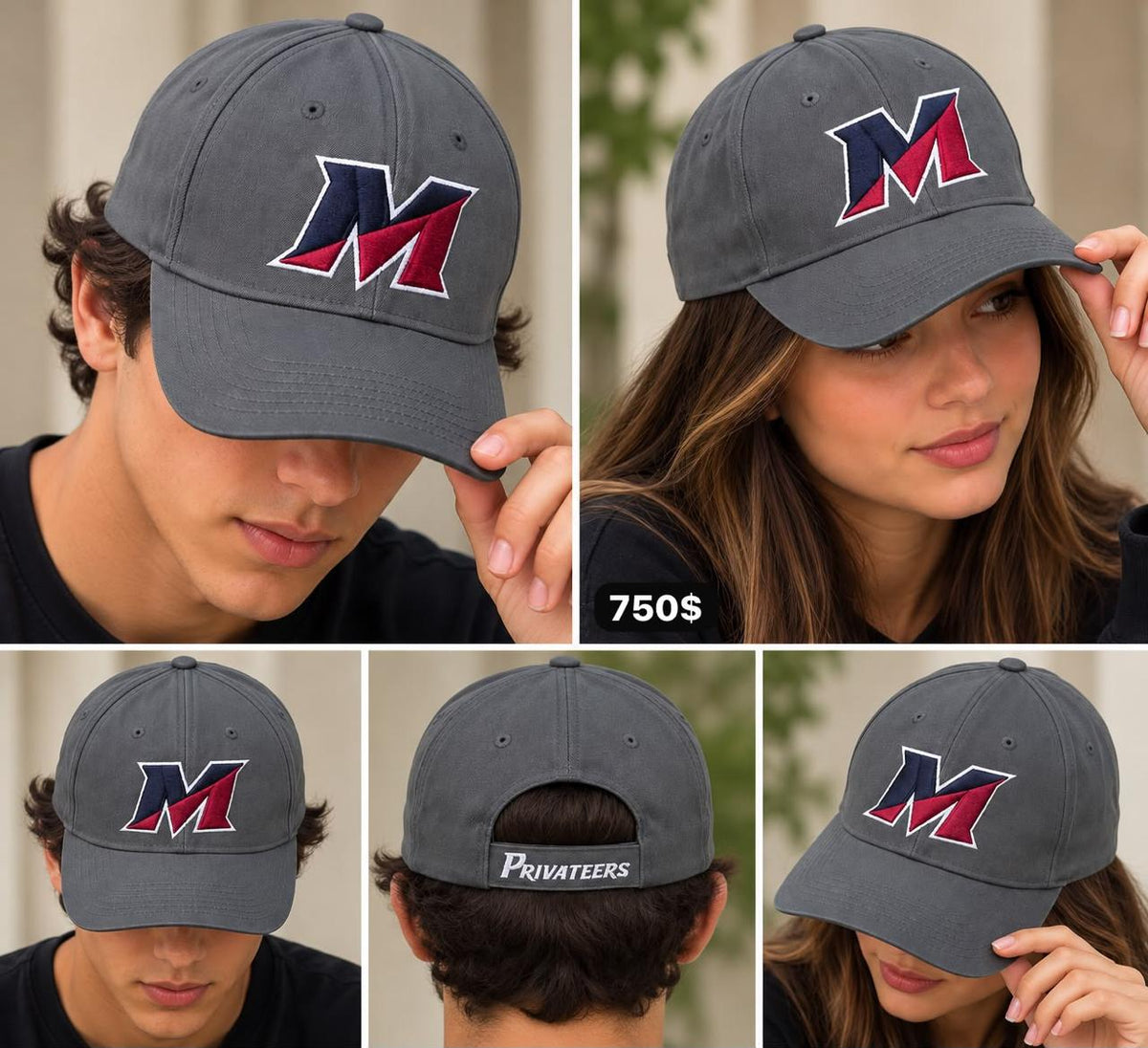 Gorra M Privateers Gris