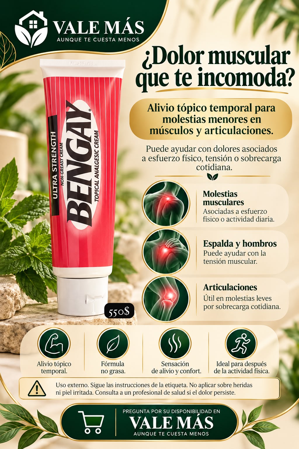 Bengay Ultra Strength Non-Greasy Cream
