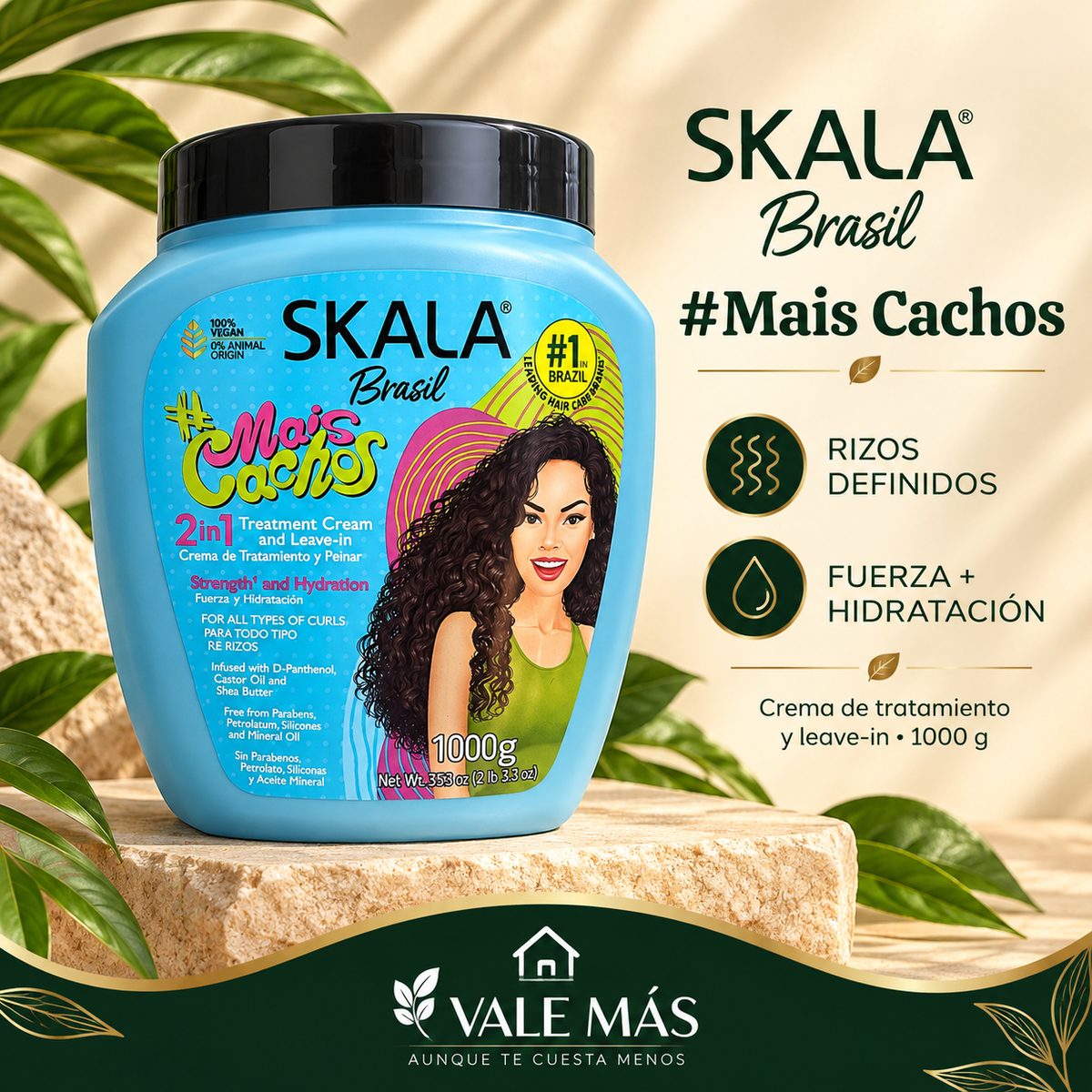 Skala Brasil Mais Cachos Crema de Tratamiento 2 en 1 1000 g