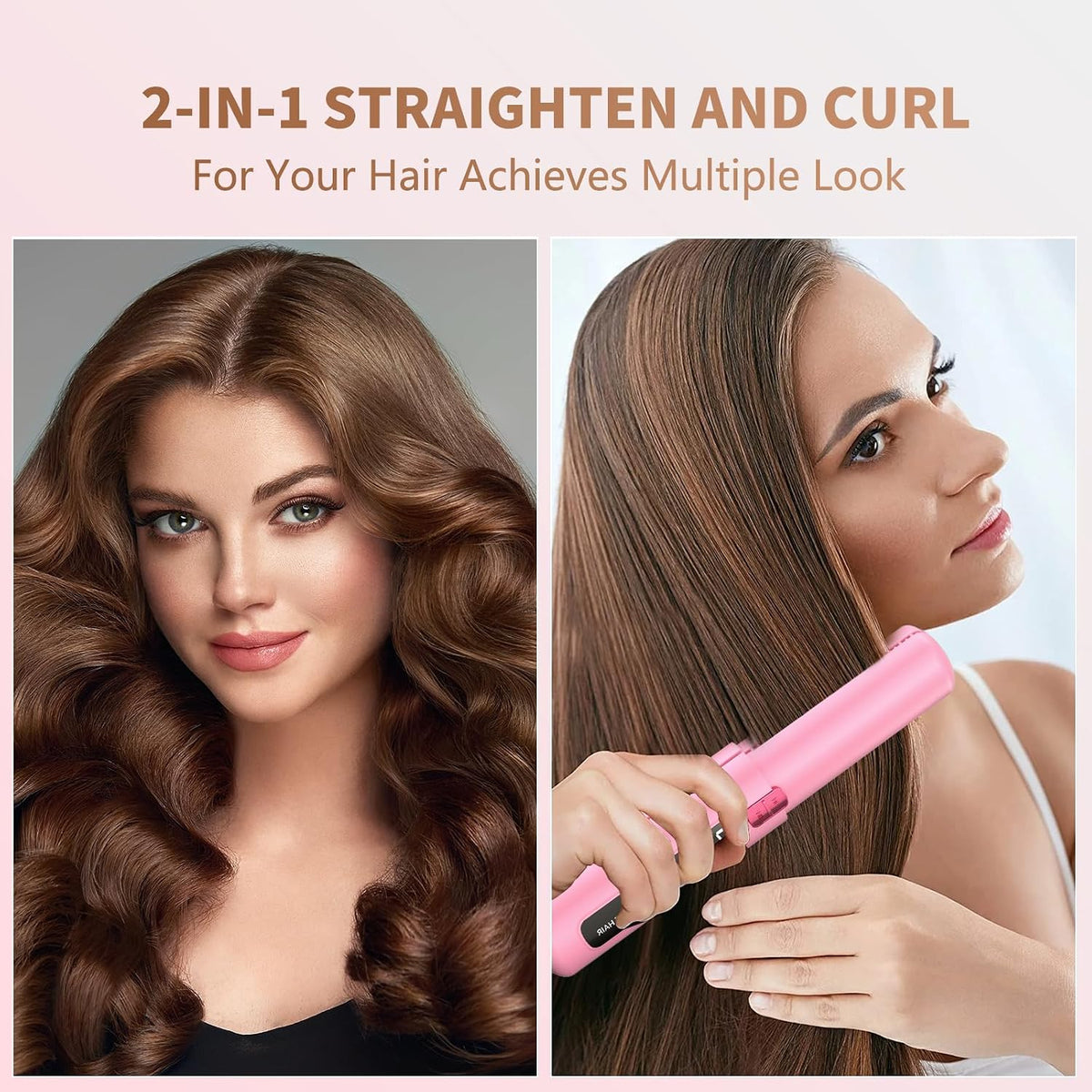 Mini plancha inalámbrica que alisa y riza tu cabello