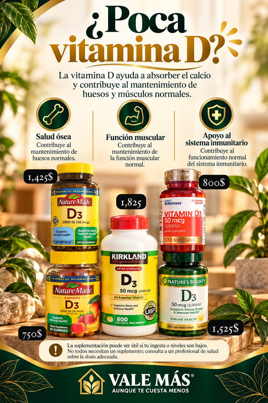 Nature Made Vitamin D3 2,000 IU – 120 softgels