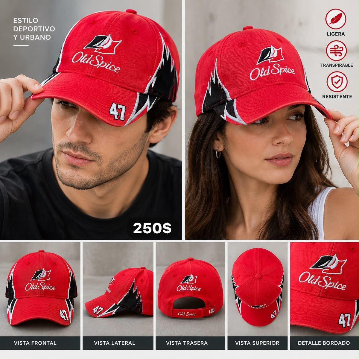 Gorra roja Old Spice