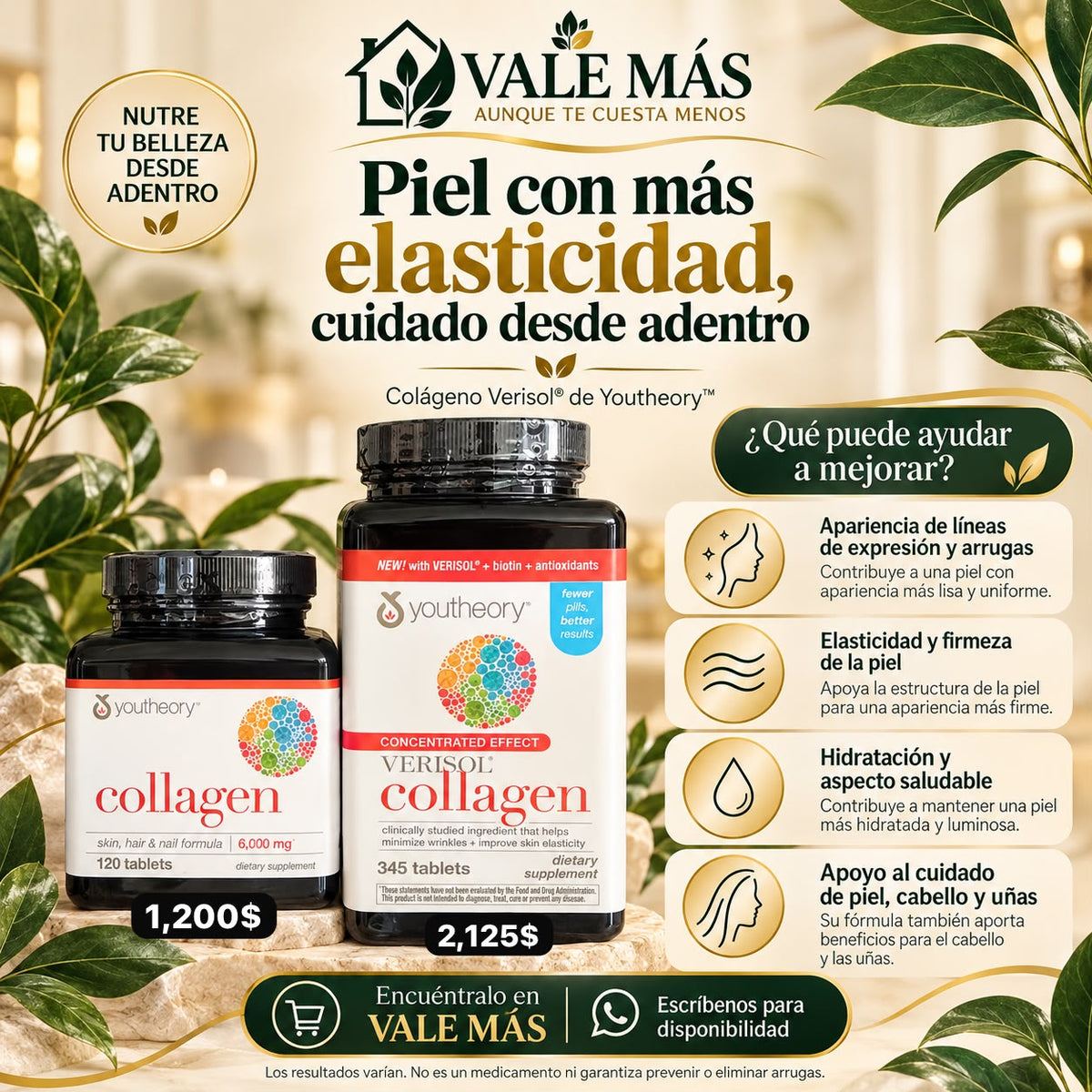 Youtheory Verisol Collagen – 345 Tabletas