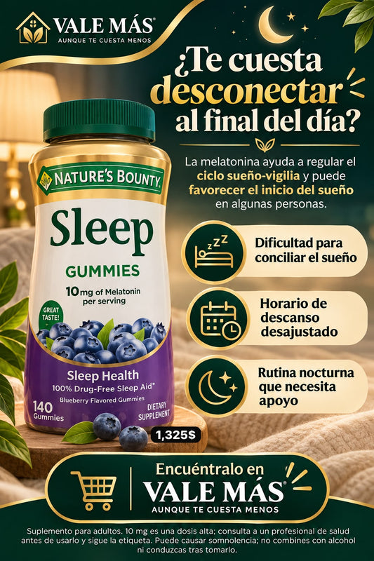 Nature’s Bounty Sleep Gummies – Melatonina 10 mg, 140 Gomitas