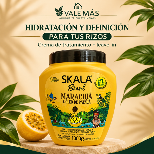Skala Brasil Maracujá e Óleo de Patauá Crema de Tratamiento 2 en 1 + Leave-in 1000 g
