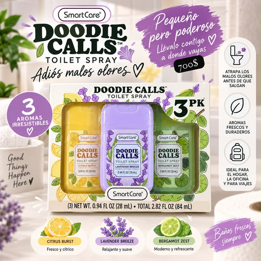 SmartCare Doodie Calls Toilet Spray 3 Pack - Spray para baño