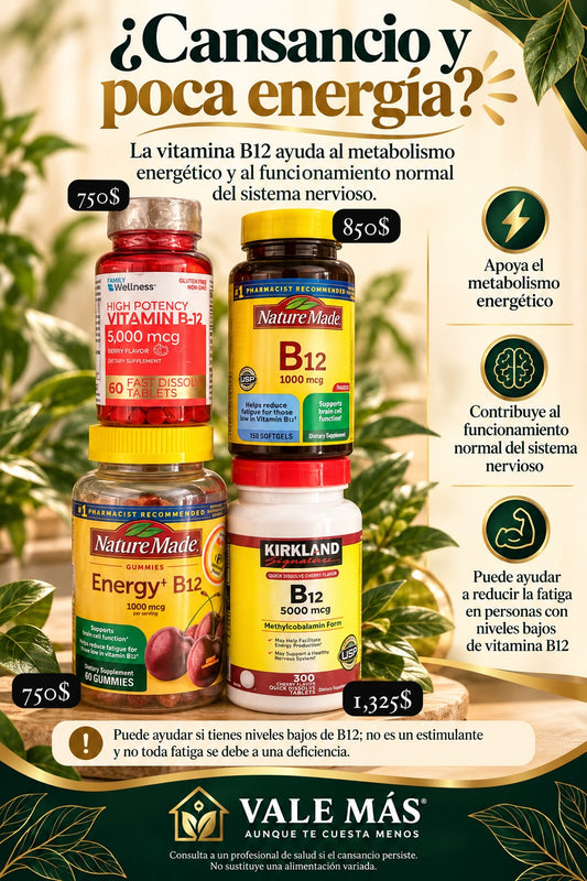 Family Wellness Vitamin B-12 5,000 mcg – 60 tabletas