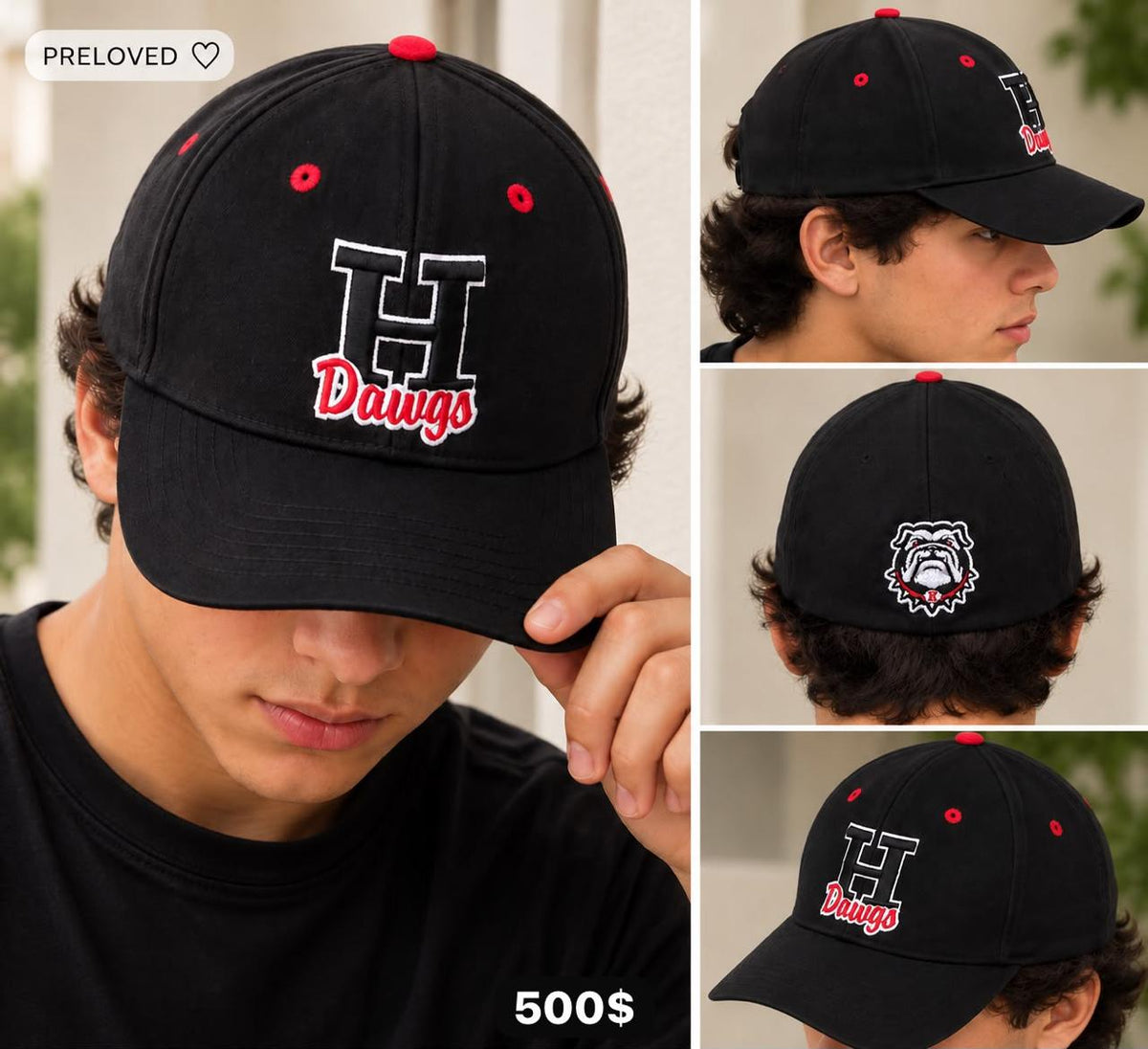 Gorra H Dawgs Negra