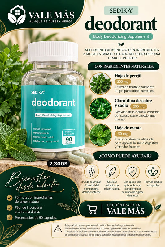 Sedika Deodorant – 90 cápsulas